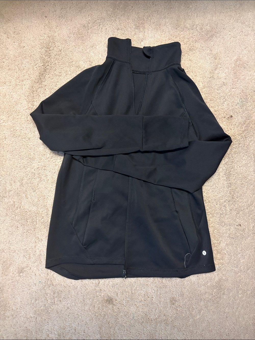 Black Women's Zip-Up Jacket - Sleek Everyday Layer